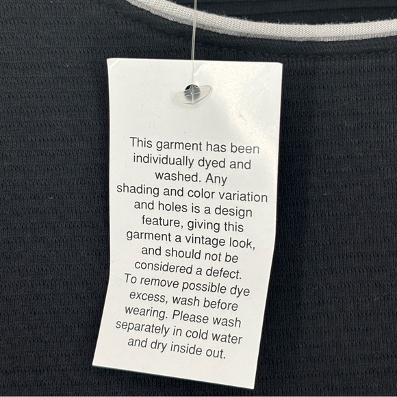 Joe's Jeans NWT Black and Grey Horizontal Ribbed Cotton Short Sleeve Tee, Small - Picture 11 of 16